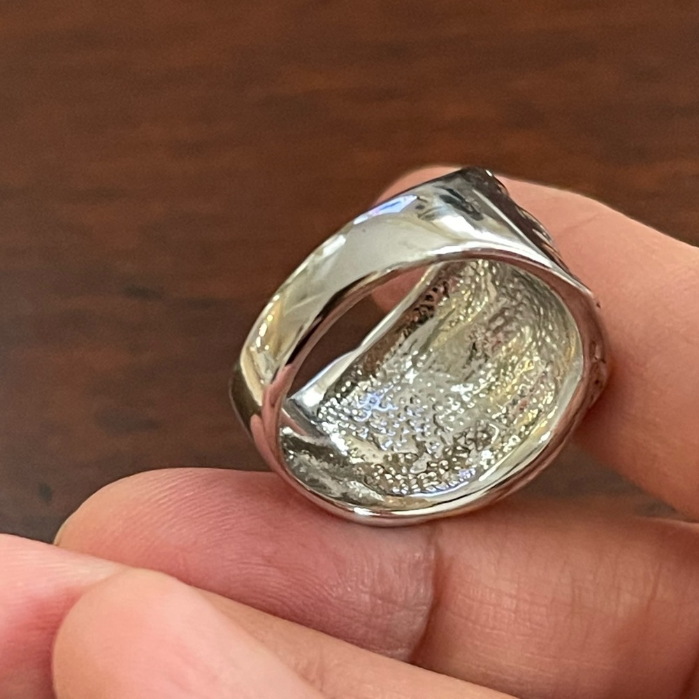 Gold & silver tone wide size 10.5 ring - Picture 8 of 10